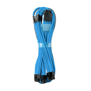 CableMod C-Series PRO ModMesh 12VHPWR to 3x PCI-e Cable for Corsair - 60cm, mėlynos spalvos