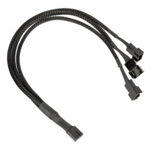 Kolink 1-3 PWM Fan Splitter Cable - 35 cm, braided, black - Image 2