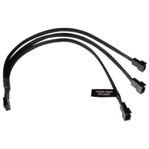 Alphacool Y-Splitter 4-pin to 3x 4-pin PWM 30cm - black - Image 1