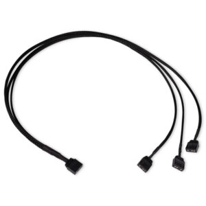 Alphacool Y-Splitter aRGB 3-pin to 3x 3-pin 60cm - juodos spalvos