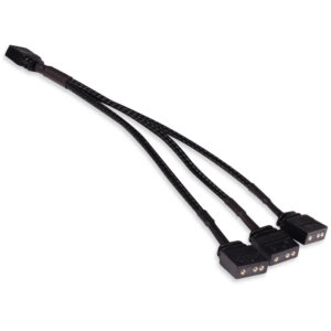 Alphacool Y-Splitter aRGB 3-pin to 3x 3-pin 15cm - juodos spalvos - Image 1