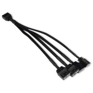 Alphacool Y-Splitter aRGB 3-Pin to 4x 3-Pin 15cm - juodos spalvos