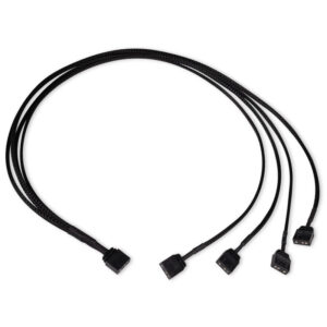 Alphacool Y-Splitter aRGB 3-pin to 4x 3-pin 60cm - juodos spalvos