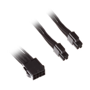 SilverStone 8 kontaktų EPS į 4+4 kontaktų ATX/EPS – 300 mm, juodas - Image 1