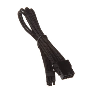 SilverStone 8 kontaktų PCIe į 6+2 kontaktų PCIe prailginimo kabelis, 250 mm, juodas - Image 2