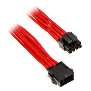 PHANTEKS 8-Pin EPS12V Extension 50cm - sleeved raudonos spalvos
