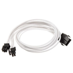 PHANTEKS 8-pin EPS12V extension 50cm - sleeved baltos spalvos - Image 2
