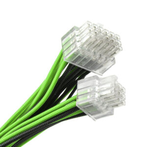 Super Flower Sleeve Cable Kit - juodos spalvos/žalios spalvos - Image 2