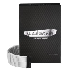 CableMod C-Series PRO ModMesh Cable Kit for RMi/RMx/RM (Black Label) - baltos spalvos