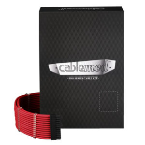 CableMod C-Series PRO ModMesh Cable Kit for RMi/RMx/RM (Black Label) - raudonos spalvos