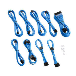 CableMod C-Series PRO ModMesh Cable Kit for RMi/RMx/RM (Black Label) - mėlynos spalvos - Image 2