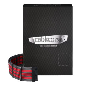CableMod C-Series PRO ModMesh Cable Kit for Corsair AXi/HXi/RM (Yellow Label) - carbon/raudonos spalvos