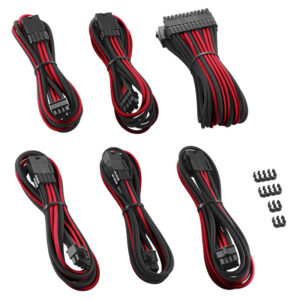 CableMod PRO ModMesh Cable Extension Kit - juodos spalvos/raudonos spalvos - Image 2