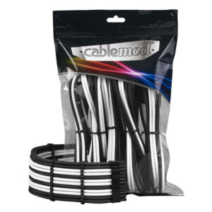 CableMod PRO ModMesh Cable Extension Kit - juodos spalvos/baltos spalvos