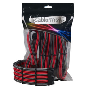 CableMod PRO ModMesh Cable Extension Kit - carbon/raudonos spalvos