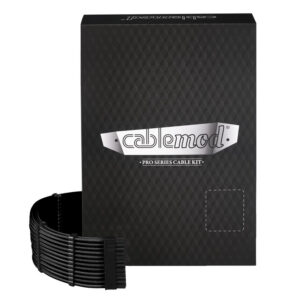 CableMod PRO ModMesh RT ASUS/Seasonic/Phanteks Cable Kits - juodos spalvos