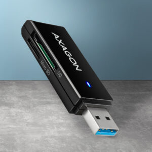 AXAGON CRE-S2N Card reader USB-A 3.2 Gen 1, SD, microSD - black - Image 2