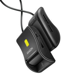 AXAGON CRE-SM3SD USB Smart Card & SD/microSD/SIM Card FlatReader - Image 2