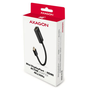 AXAGON RVDM-HI14N Mini DisplayPort to HDMI Adapter, 4K/30 Hz, 15 cm long - black - Image 2