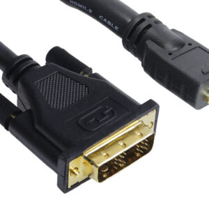 InLine HDMI to DVI Adapter Cable High Speed, black - 1m - Image 1