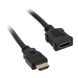 InLine HDMI Extension Plug / Socket, black - 1m