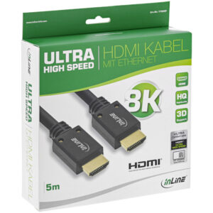 InLine 8K4K Ultra High Speed HDMI Cable, black - 5m - Image 2