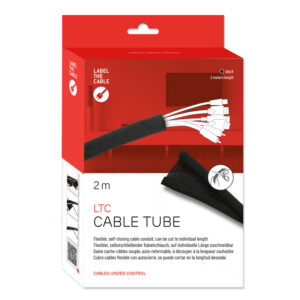 LABEL THE CABLE Cable sleeve 2m - juodos spalvos