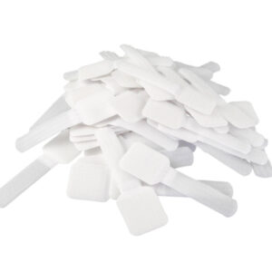 LABEL THE CABLE PRO Wall Velcro Cable Holder 50 Piece Set - baltos spalvos