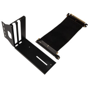 Raijintek Paxx Vertical PCI Slot Bracket + PCIe x16 Riser Flat Ribbon Cable, 20cm
