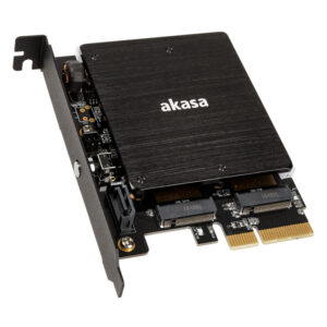 Akasa M.2 PCI-E SATA RGB LED Adapter Card