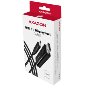 AXAGON RVC-DPC USB-C to DisplayPort Cable, 1.8m, 4K/60Hz - black - Image 2