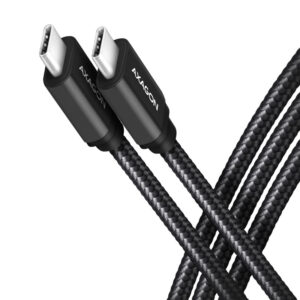 AXAGON BUCM3-CM15AB Cable USB-C 3.2 Gen 1 to USB-C 3.2 Gen 1, black - 1.5m