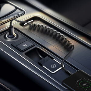 AXAGON BUCM-AM10TB Twister cable, USB-C to USB-A 2.0, black - 0.6m - Image 2