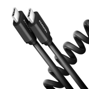 AAXAGON BUCM-CM10TB Twister Cable, USB-C to USB-C 2.0, black - 0.6m