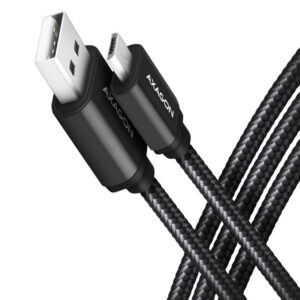 AXAGON BUMM-AM15AB Cable Micro-USB to USB-A 2.0, black - 1.5m
