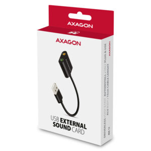 AXAGON ADA-12 USB 2.0, Stereo Audio Mini-Adapter, 15 cm cable length - Image 2