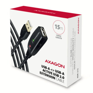 AXAGON ADR-215 active USB 2.0 extension cable, USB-A plug/socket - 15m - Image 2