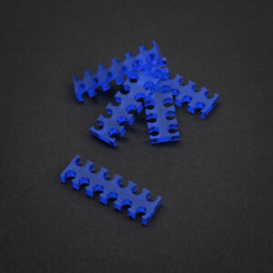 King Mod Service 12-Slot Cable Comb 3mm small - mėlynos spalvos - set of 5