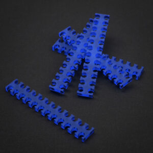 King Mod Service 24-Slot Cable Comb 3mm small - mėlynos spalvos - set of 5