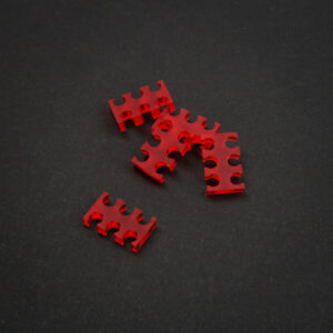 King Mod Service 6-Slot Cable Comb 3mm small - raudonos spalvos - set of 5