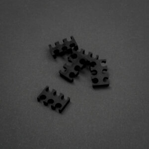 King Mod Service 6-Slot Cable Comb 3mm small - juodos spalvos - set of 5