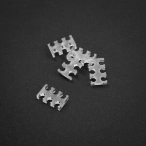 King Mod Service 6-Slot Cable Comb 4mm wide - skaidrus - set of 5