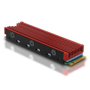 AXAGON CLR-M2 passive M.2 SSD heatsink - 2280, aluminium, raudonos spalvos - Image 2