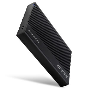 AXAGON EE25-GTR USB-C 3.2 Gen 2 - SATA 6G, 2.5" external hard drive enclosure, grooved - black