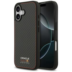 Dėklas Red Bull Kevlar Logo Matt MagSafe skirtas Apple iPhone 17 juodos spalvos