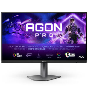 AOC AGON Pro AG276QZD2, 68,58 cm (27 Inch) 240Hz, G-SYNC Compatibel, OLED - DP, 2xHDMI - Image 1