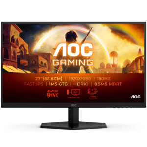 AOC Gaming 27G42E, 27 Inch žaidimų monitorius, 180 Hz, IPS, FreeSync