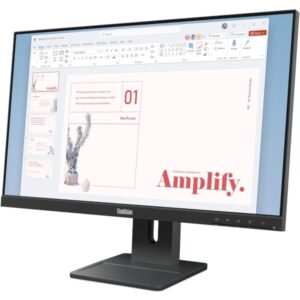 Monitor LENOVO ThinkVision E24-40 23,8" / WLED / IPS / 100Hz / 4ms / black - adjustable stand - Image 3