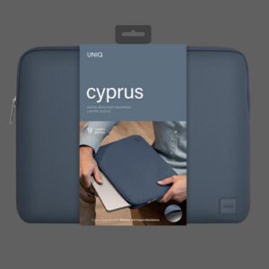 UNIQ Cyprus Nešiojamo kompiuterio dėklas 14" abyss mėlynos spalvos Water-resistant Neoprene - Image 6