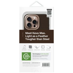 Dėklas UNIQ Keva Max skirtas Apple iPhone 16 Pro Magclick Charging Camera Stand rudos spalvos - Image 9